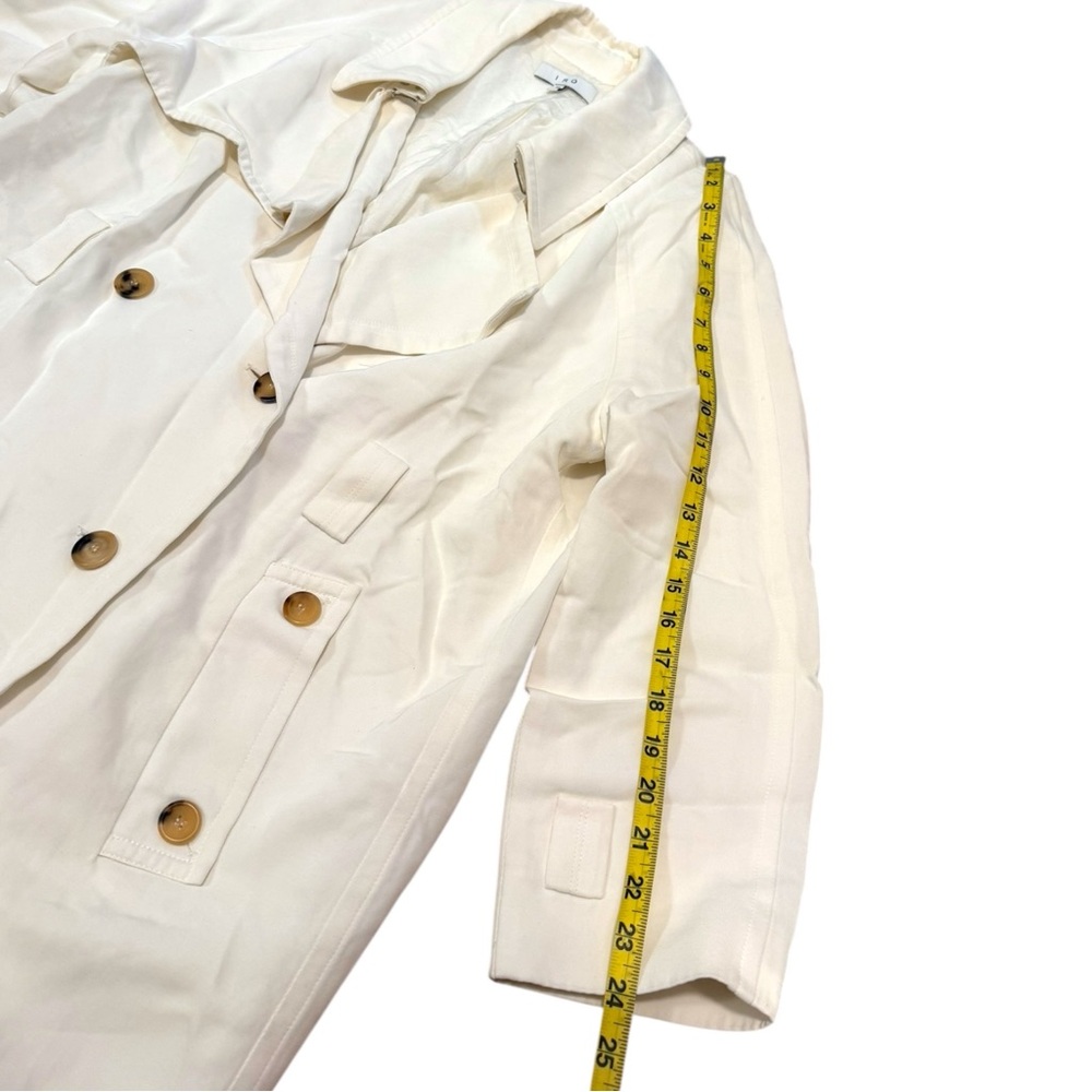 IRO Phenom Trench In Ecru White $930 Paris French Buttoned Size 36 Long - Picture 5 of 8